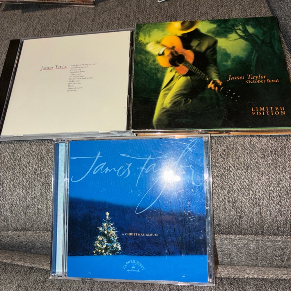 James Taylor Audio CD Lot of 3 - A Christmas Album, Greatest Hits, October Road